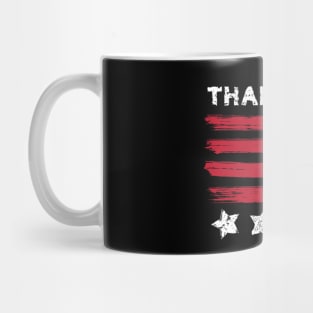 Veterans Day : Remembering Those Who Served Honorably in the United States Armed Forces in White Type on a Dark Background Mug